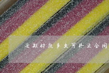 逾期付款多久可终止合同 逾期付款多久可终止合同