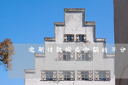 逾期付款按总金额的万分之五 逾期付款按总金额的万分之五