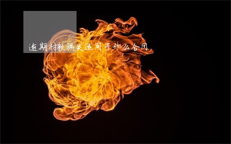 逾期付款损失适用于什么合同 逾期付款损失适用于什么合同