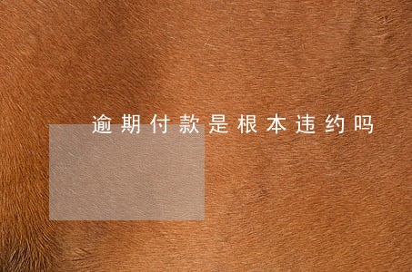 逾期付款是根本违约吗 逾期付款是根本违约吗