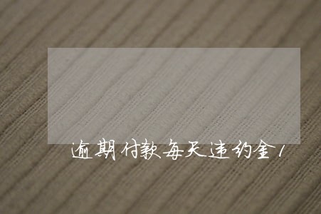 逾期付款每天违约金1 逾期付款每天违约金1