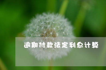逾期付款法定利息计算 逾期付款法定利息计算