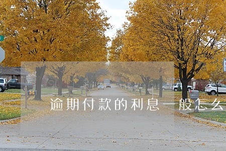 逾期付款的利息一般怎么算 逾期付款的利息一般怎么算