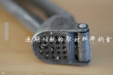 逾期付款的原材料滞纳金怎么核算 逾期付款的原材料滞纳金怎么核算