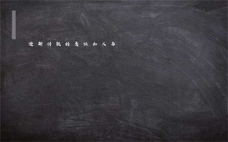 逾期付款的责任和义务 逾期付款的责任和义务