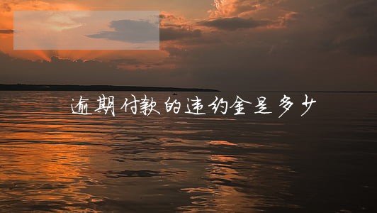 逾期付款的违约金是多少 逾期付款的违约金是多少