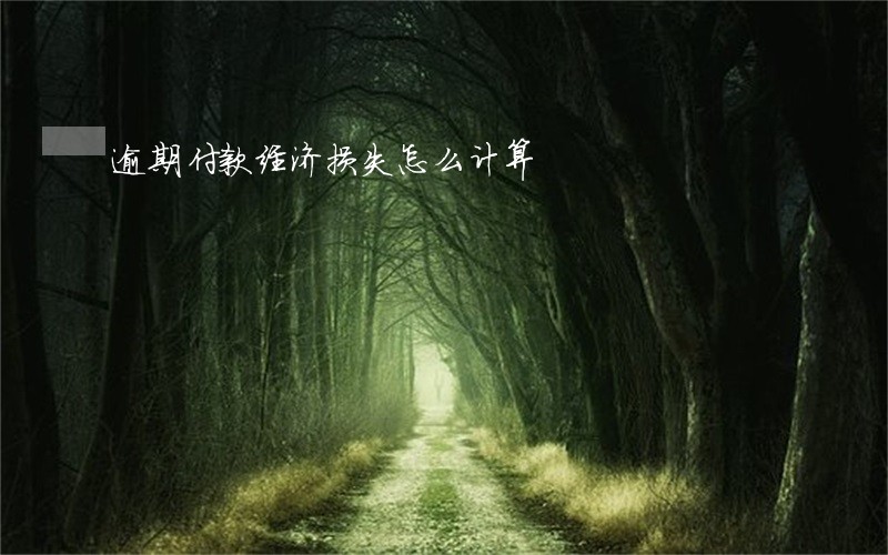 逾期付款经济损失怎么计算 逾期付款经济损失怎么计算