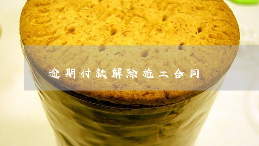 逾期付款解除施工合同