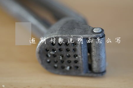 逾期付款说明函怎么写 逾期付款说明函怎么写