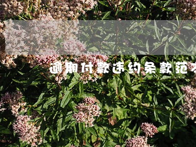 逾期付款违约条款范本 逾期付款违约条款范本