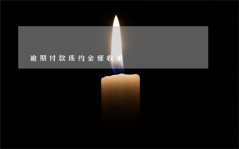 逾期付款违约金催收单