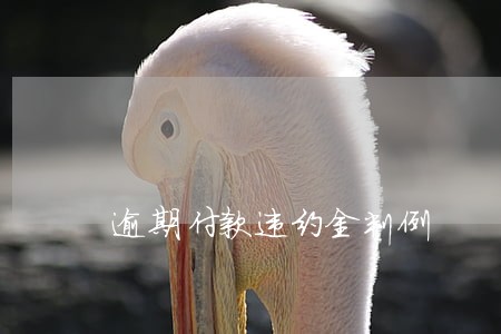 逾期付款违约金判例 逾期付款违约金判例