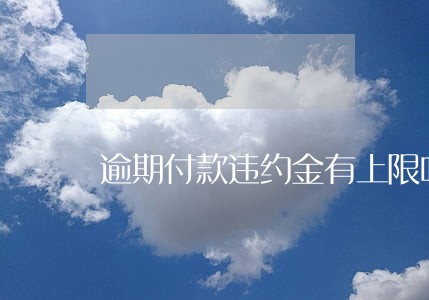 逾期付款违约金有上限吗 逾期付款违约金有上限吗