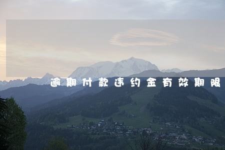 逾期付款违约金有效期限 逾期付款违约金有效期限