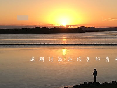 逾期付款违约金的有关规定 逾期付款违约金的有关规定