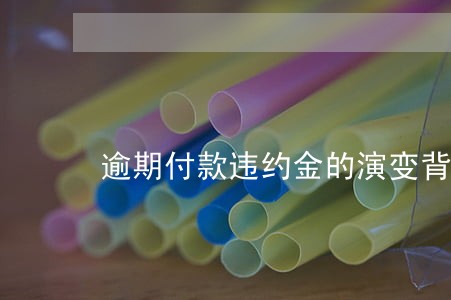 逾期付款违约金的演变背景 逾期付款违约金的演变背景