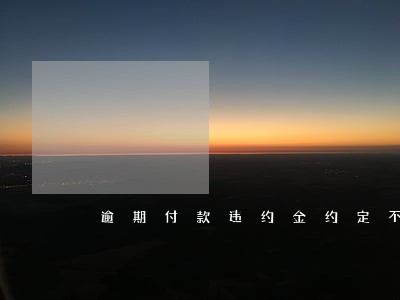 逾期付款违约金约定不明 逾期付款违约金约定不明
