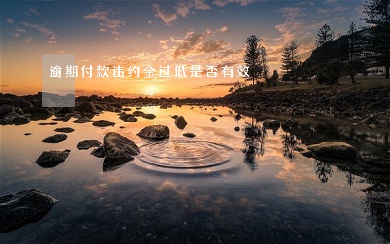 逾期付款违约金过低是否有效 逾期付款违约金过低是否有效