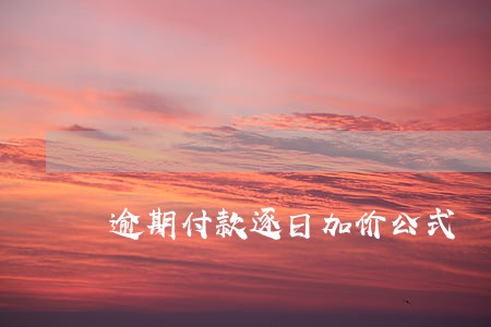 逾期付款逐日加价公式