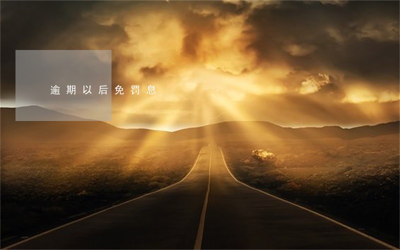 逾期以后免罚息