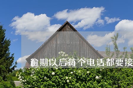 逾期以后每个电话都要接吗