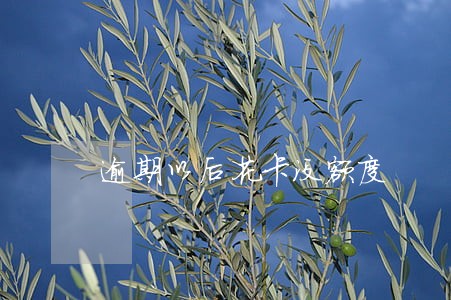 逾期以后花卡没额度 逾期以后花卡没额度