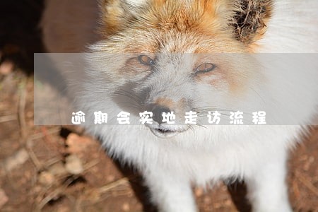 逾期会实地走访流程 逾期会实地走访流程