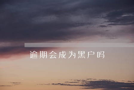 逾期会成为黑户吗