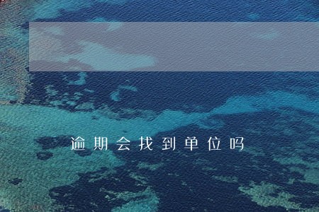 逾期会找到单位吗 逾期会找到单位吗