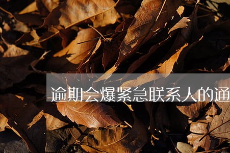 逾期会爆紧急联系人的通讯录吗 逾期会爆紧急联系人的通讯录吗