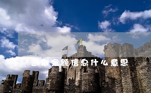 逾期余额信息什么意思