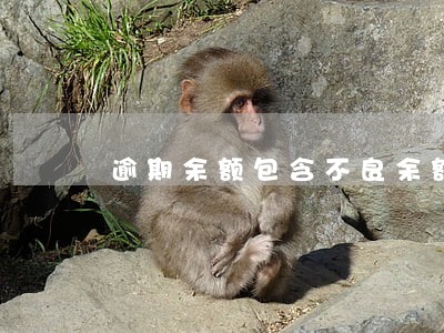 逾期余额包含不良余额吗 逾期余额包含不良余额吗
