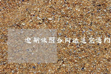 逾期依照合同法追究违约责任