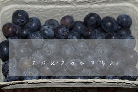 逾期信息可以消除么 逾期信息可以消除么