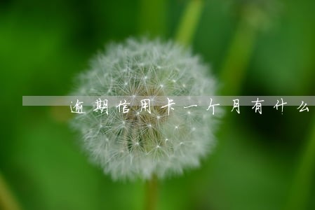 逾期信用卡一个月有什么后果 逾期信用卡一个月有什么后果
