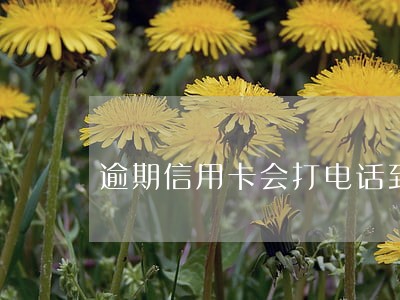 逾期信用卡会打电话到公司吗