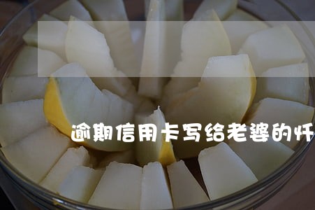 逾期信用卡写给老婆的忏悔书 逾期信用卡写给老婆的忏悔书