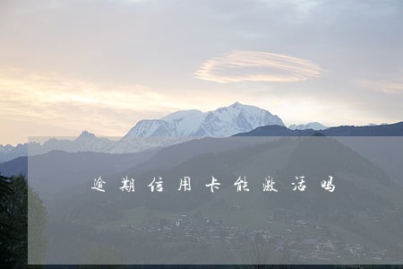 逾期信用卡能激活吗