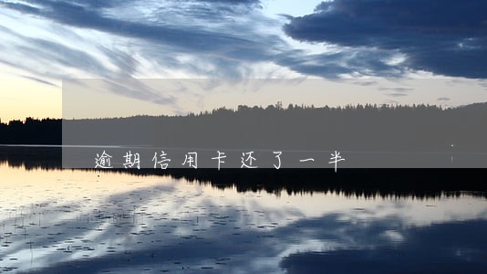逾期信用卡还了一半 逾期信用卡还了一半