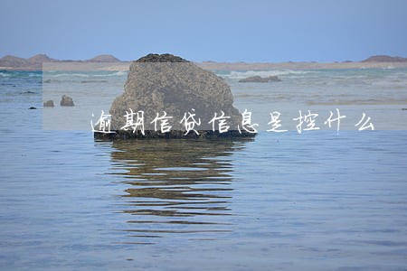 逾期信贷信息是控什么 逾期信贷信息是控什么