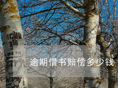 逾期借书赔偿多少钱 逾期借书赔偿多少钱