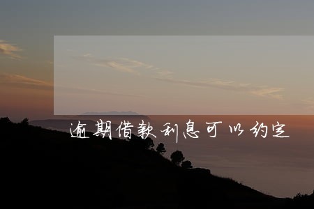 逾期借款利息可以约定 逾期借款利息可以约定