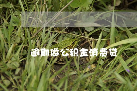 逾期做公积金消费贷 逾期做公积金消费贷