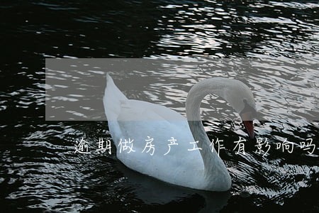 逾期做房产工作有影响吗 逾期做房产工作有影响吗