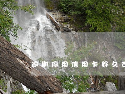 逾期停用信用卡好久可以用 逾期停用信用卡好久可以用