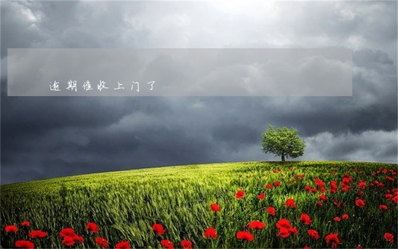 逾期催收上门了 逾期催收上门了