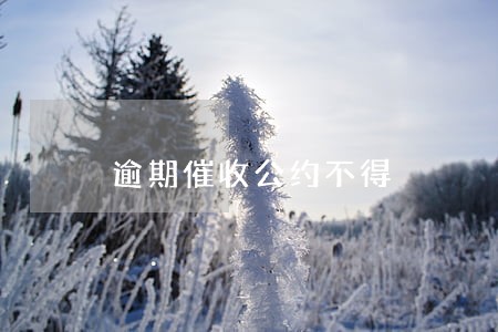 逾期催收公约不得 逾期催收公约不得