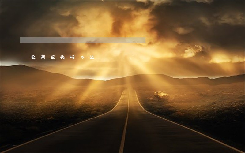 逾期催收好办法