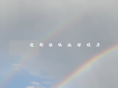 逾期催收法律程序