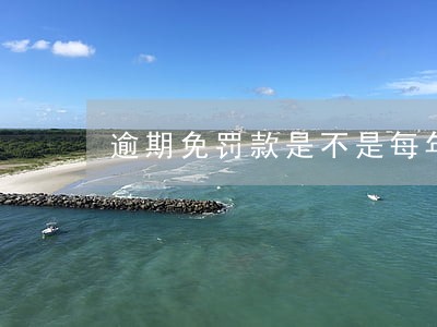 逾期免罚款是不是每年允许一次 逾期免罚款是不是每年允许一次